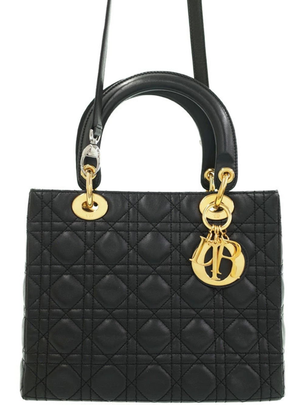 Christian Dior Cannage Quilted Lady Dior 2way bag